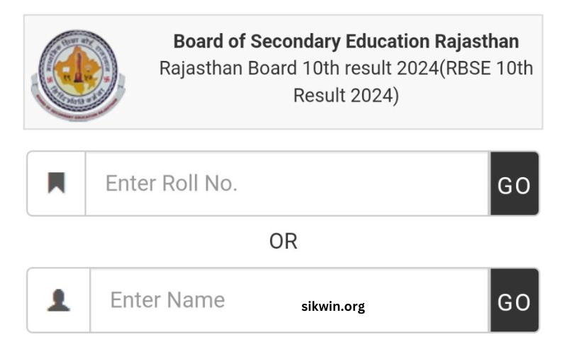 10th Class Result 2023 Rbse Roll Number